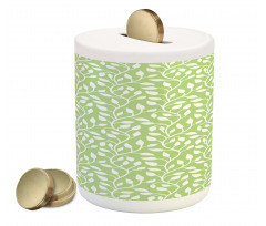 Modern Leaf Pattern Piggy Bank