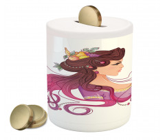 Fruity Hair Style Piggy Bank