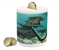 Ocean Mythical Pirate Piggy Bank
