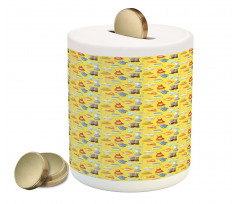 Yellow Kitchenware Piggy Bank