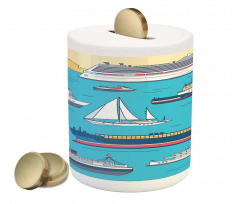 Ships Yacht Ferry Piggy Bank