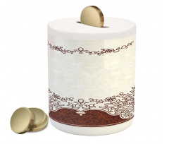 Floral Persian Design Piggy Bank