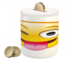 Cartoon Romantic Smiley Piggy Bank