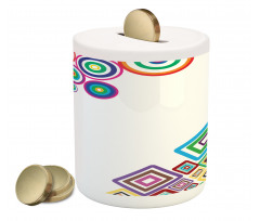 Colored Rectangle Form Piggy Bank