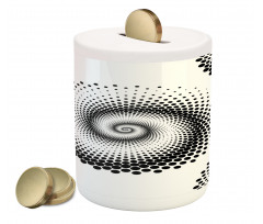 Spiral Dots Pattern Piggy Bank