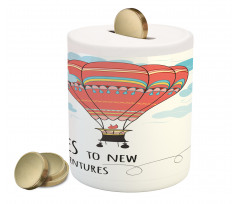 Words Hot Air Balloon Piggy Bank