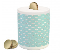 Inner Polka Dots Piggy Bank