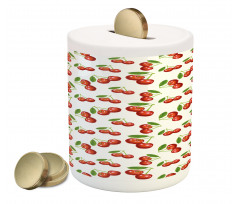 Cherry Fruit Pattern Piggy Bank