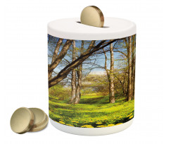 Spring Forest Flowers Piggy Bank