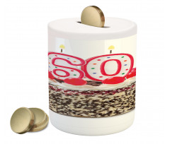 Party Cake Candle Piggy Bank