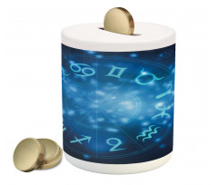 Horoscope Wheel Signs Piggy Bank