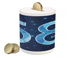 Number Night Sky Age Piggy Bank