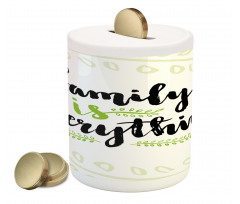 Lettering Phrase Piggy Bank