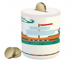 Boat Ahoy Compass Piggy Bank