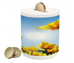 Field Summer Blooms Piggy Bank