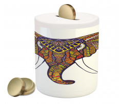 Tribal Colored Piggy Bank