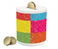 Vibrant Rainbow Colors Piggy Bank