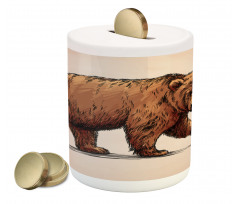 Ink Art Wildlife Beast Piggy Bank