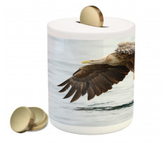 Bird with White Feathers Piggy Bank