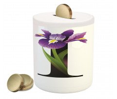 Iris Flowers Capital I Piggy Bank