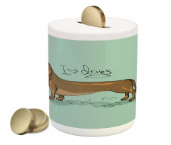 Detailed Puppy Design Piggy Bank