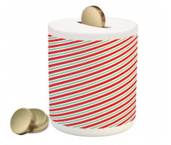 Bicolor Stripes Piggy Bank