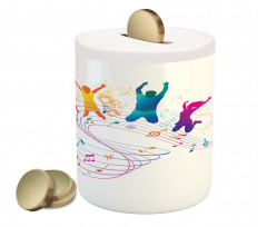 Dancing People Music Piggy Bank