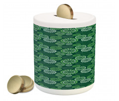 Green Dotted Pattern Piggy Bank