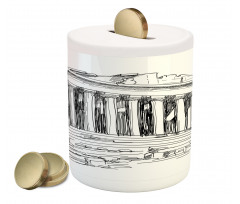 Greek Pantheon Sketch Piggy Bank