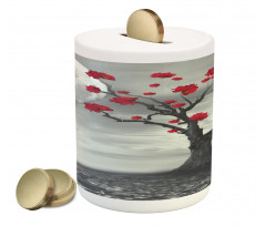 Romantic Full Moon Night Piggy Bank