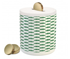 Evergreen Monstera Leaf Piggy Bank