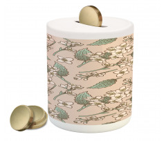 Tender Spring Petals Piggy Bank