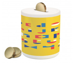 Geometric Small Letters Piggy Bank