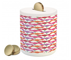 Romantic Petals Design Piggy Bank