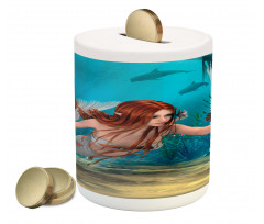 Magic Aqua Sea Lily Piggy Bank