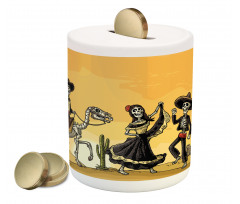 Skeletons Dance Piggy Bank