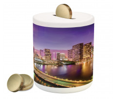 Shot of Florida Miami Downtown Piggy Bank