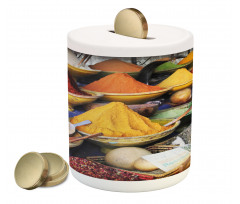 Colorful Kitchen Ingredients Piggy Bank