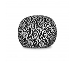 Modern Pelüş Oyuncak Çuvalı Absürt Soyut Tasarım Zebra Çizgili Deseni