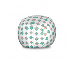 Geometrik Pelüş Oyuncak Çuvalı Yeşil Pembe Süslemeli Eşkenar Dörtgenler