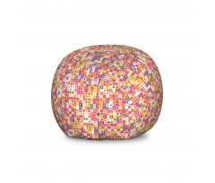 Geometrik Pelüş Oyuncak Çuvalı Mozaik Kareler Desenli Düzen