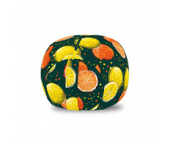 Meyve Pelüş Oyuncak Çuvalı Sanatsal Limon ve Portakal Düzensiz Puantiye