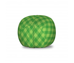 İrlanda Pelüş Oyuncak Çuvalı Yeşil Pötikareli Kumaş
