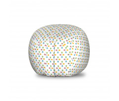 Soyut Pelüş Oyuncak Çuvalı Beyaz Fon Üzerinde Geometrik Şekiller Desenli