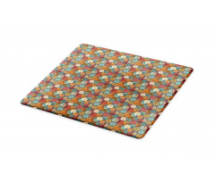 Colorful Round Leafs Cutting Board