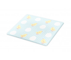 Baby Animal and Eggs Stripes Cutting Board