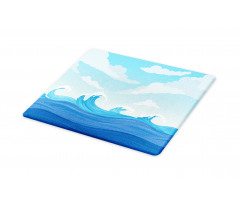 Blue Tones Ocean Illustration Cutting Board