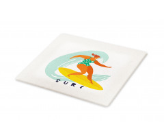 Woman Surfer on the Waves Art Cutting Board