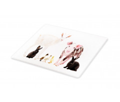 Ducks Pig Goat Bunnies Cutting Board