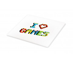 Love Video Games Pixel Art Cutting Board